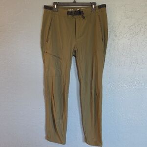 Mountain Hardwear Olive Green Cargo Pants with Integrated Belt